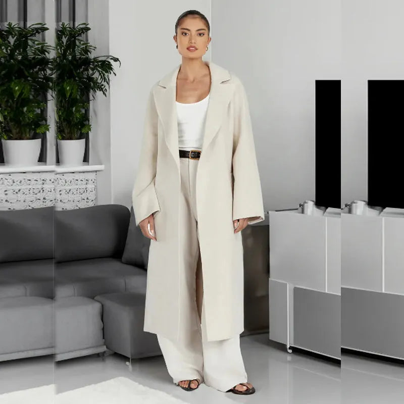 Loose Fashion Long Women's Knitted Cardigan High-grade Sweater Coat - Bellarte Enchanté Loose Fashion Long Women's Knitted Cardigan High-grade Sweater Coat